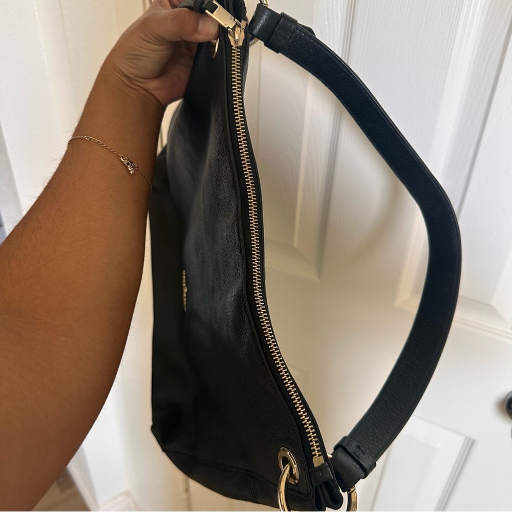 Kate Spade Black leather pebbled large Shoulder Bag Gold Hardware - Picture 7 of 12